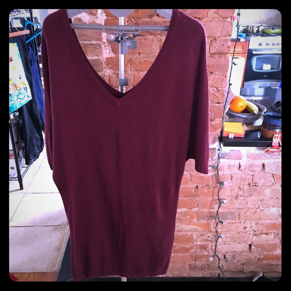 Vila maroon sweater dress